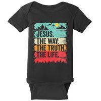 Jesus The Way Truth Life Christian Worship Baby Bodysuit