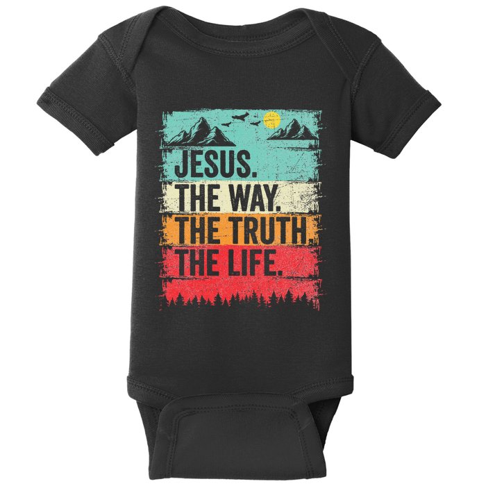 Jesus The Way Truth Life Christian Worship Baby Bodysuit