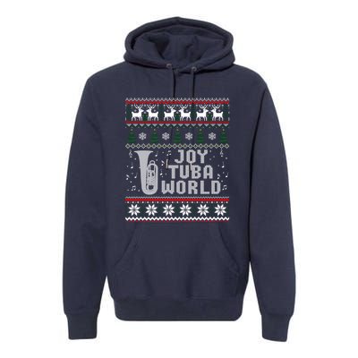 Joy Tuba World Funny Christmas Ugly Sweater Premium Hoodie