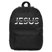 Jesus The Way The Truth The Life Jesus Christians Lover 16 in Basic Backpack