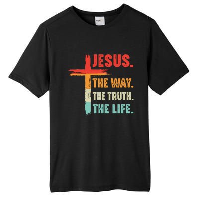 Jesus The Way The Truth The Life Christian Tall Fusion ChromaSoft Performance T-Shirt