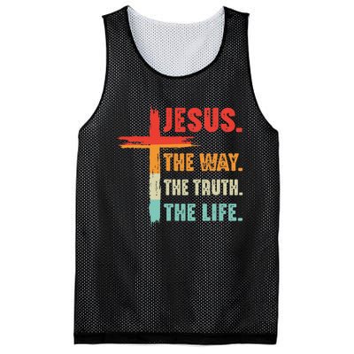 Jesus The Way The Truth The Life Christian Mesh Reversible Basketball Jersey Tank