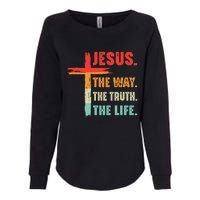 Jesus The Way The Truth The Life Christian Womens California Wash Sweatshirt