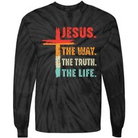 Jesus The Way The Truth The Life Christian Tie-Dye Long Sleeve Shirt