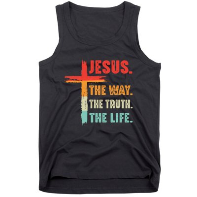 Jesus The Way The Truth The Life Christian Tank Top