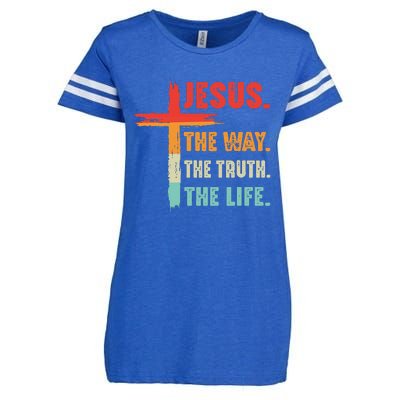 Jesus The Way The Truth The Life Christian Enza Ladies Jersey Football T-Shirt