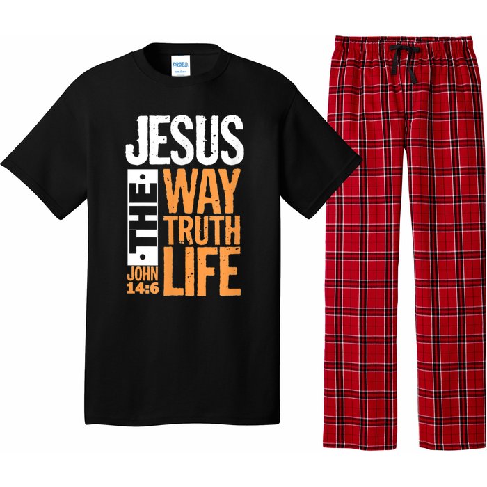 Jesus The Way Truth Life John 14:6 Christian Bible Verse Pajama Set