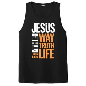 Jesus The Way Truth Life John 14:6 Christian Bible Verse PosiCharge Competitor Tank