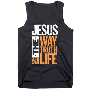 Jesus The Way Truth Life John 14:6 Christian Bible Verse Tank Top