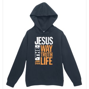 Jesus The Way Truth Life John 14:6 Christian Bible Verse Urban Pullover Hoodie