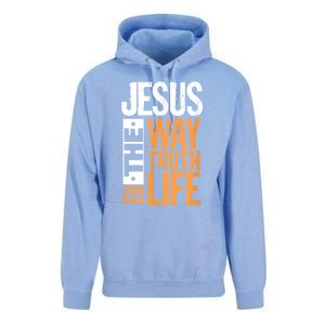 Jesus The Way Truth Life John 14:6 Christian Bible Verse Unisex Surf Hoodie