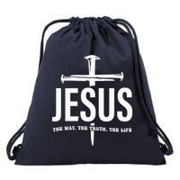 Jesus The Way. The Truth. The Life Drawstring Bag