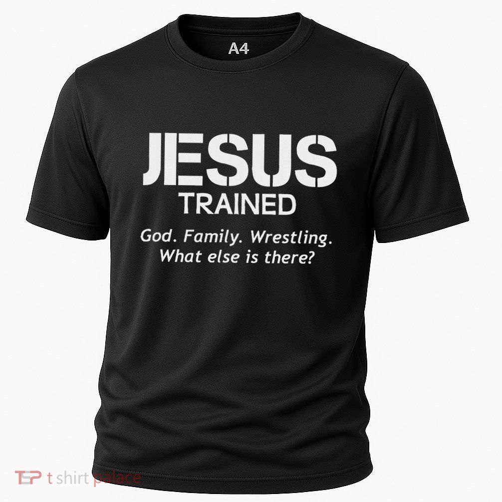 Jesus Trained Wrestling Cooling Performance Crew T-Shirt