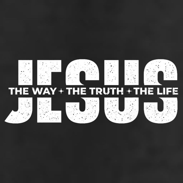 Jesus The Way The Truth The Life Christian Faith Bible 7 Panel Mesh Trucker Snapback Hat