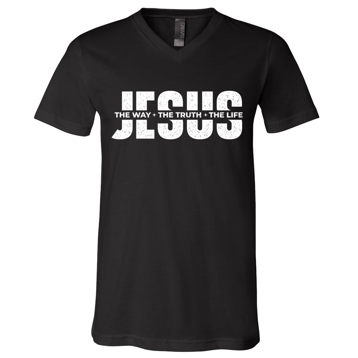 Jesus The Way The Truth The Life Christian Faith Bible V-Neck T-Shirt