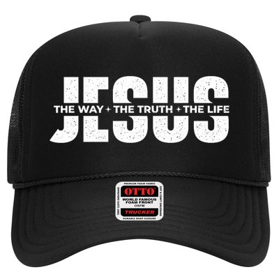 Jesus The Way The Truth The Life Christian Faith Bible Trucker Hat