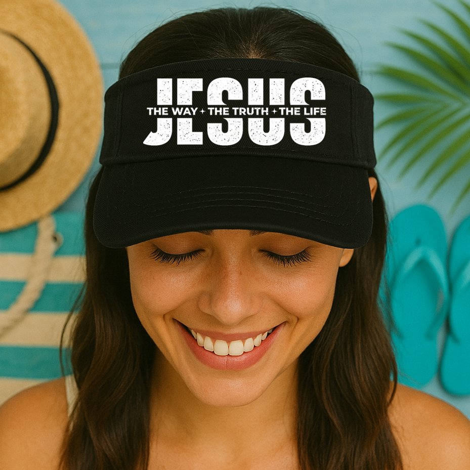 Jesus The Way The Truth The Life Christian Faith Bible Visor