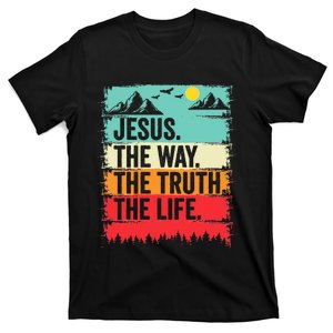 Jesus The Way Truth Life Bible Verse Christian Worship T-Shirt