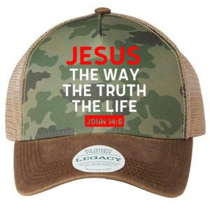 Jesus The Way Truth Life John 146 Christian Bible Verse Legacy Tie Dye Trucker Hat