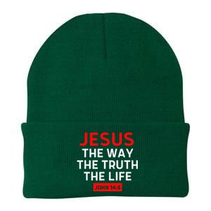 Jesus The Way Truth Life John 146 Christian Bible Verse Knit Cap Winter Beanie