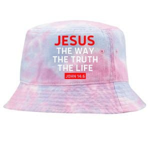 Jesus The Way Truth Life John 146 Christian Bible Verse Tie-Dyed Bucket Hat