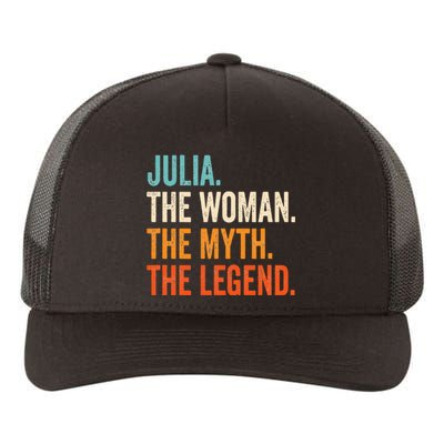 Julia The Woman The Myth The Legend First Name Julia Yupoong Adult 5-Panel Trucker Hat