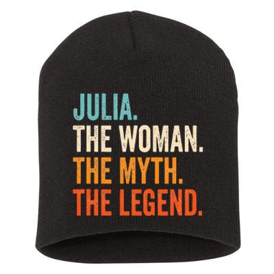 Julia The Woman The Myth The Legend First Name Julia Short Acrylic Beanie