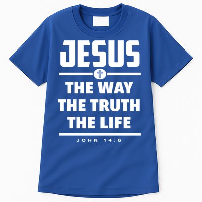 Jesus The Way The Truth The Life Bible Verse Jesus Gift Tall T-Shirt
