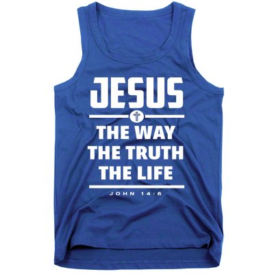 Jesus The Way The Truth The Life Bible Verse Jesus Gift Tank Top