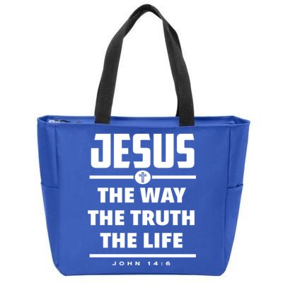 Jesus The Way The Truth The Life Bible Verse Jesus Gift Zip Tote Bag