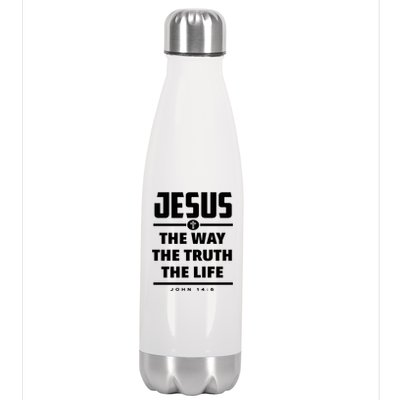 Jesus The Way The Truth The Life Bible Verse Jesus Gift Stainless Steel Insulated Water Bottle