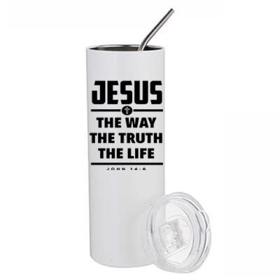 Jesus The Way The Truth The Life Bible Verse Jesus Gift Stainless Steel Tumbler