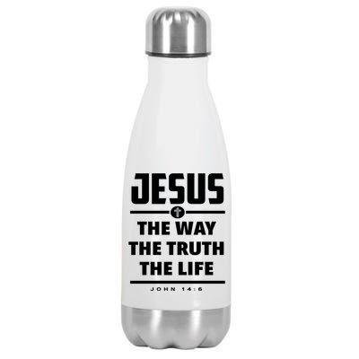 Jesus The Way The Truth The Life Bible Verse Jesus Gift Stainless Steel Insulated Water Bottle