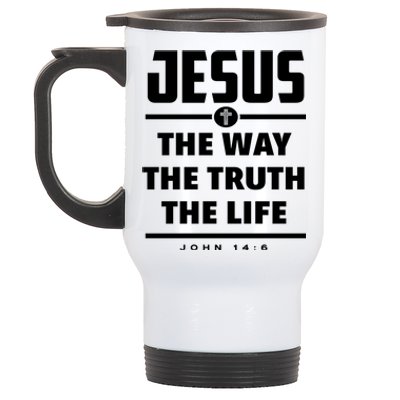 Jesus The Way The Truth The Life Bible Verse Jesus Gift Stainless Steel Travel Mug