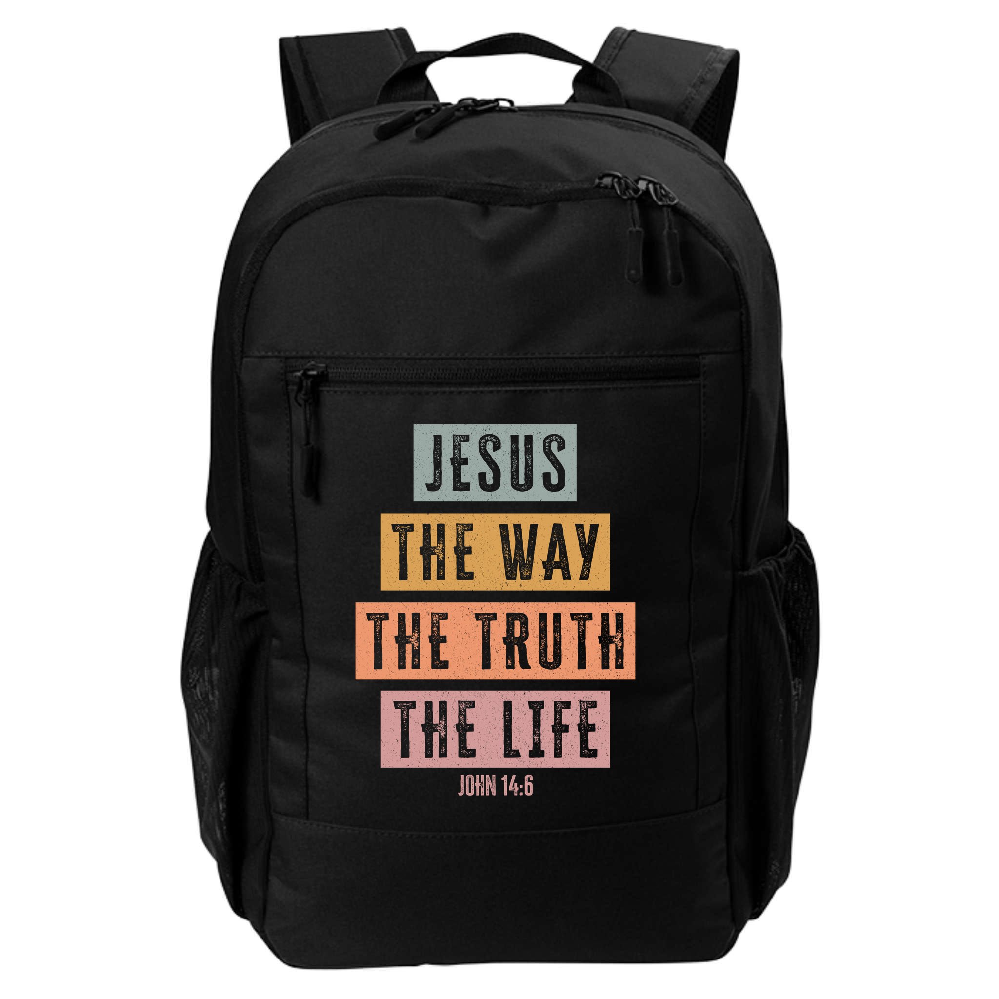 Jesus The Way Truth Life Bible Verse Backpack