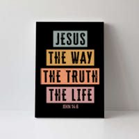 Jesus The Way Truth Life Bible Verse Canvas