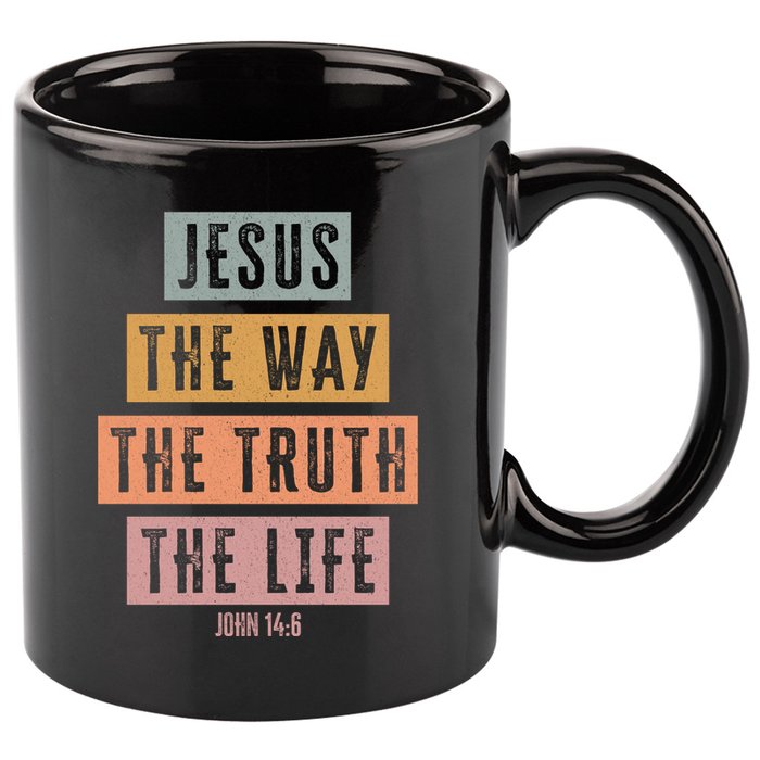 Jesus The Way Truth Life Bible Verse 11oz C Handle Ceramic Mug