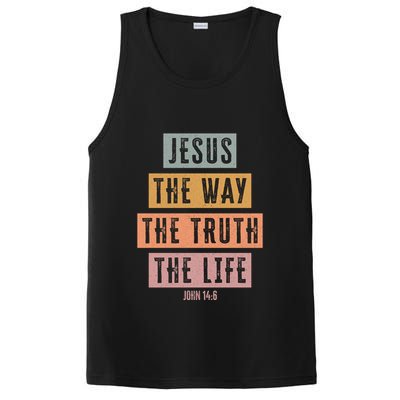 Jesus The Way Truth Life Bible Verse PosiCharge Competitor Tank