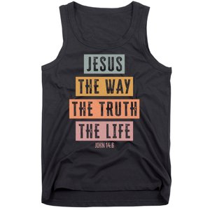 Jesus The Way Truth Life Bible Verse Tank Top