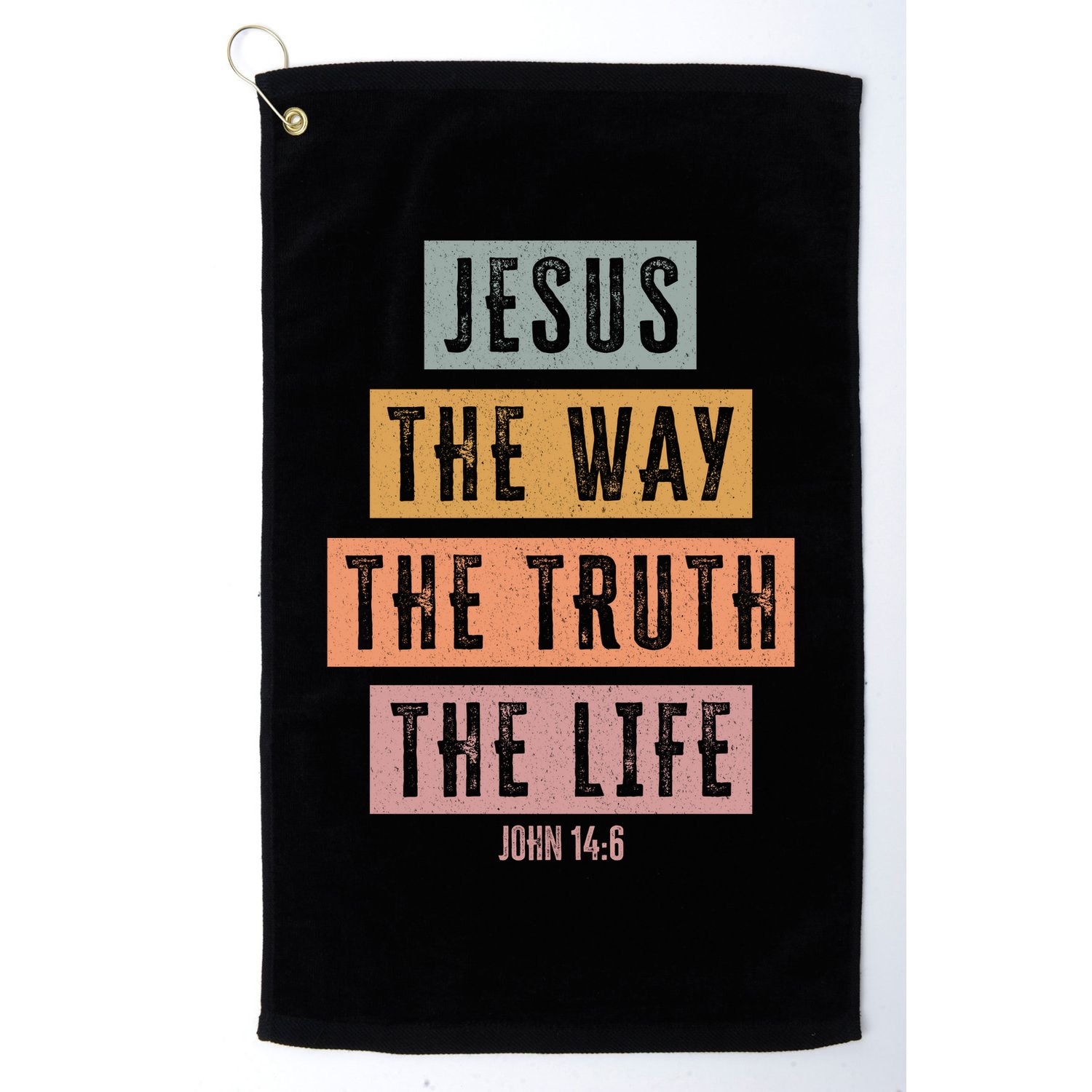 Jesus The Way Truth Life Bible Verse Golf Towel