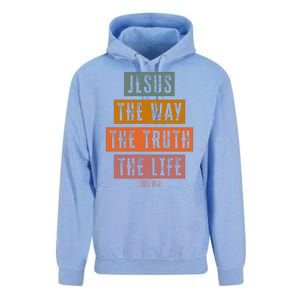 Jesus The Way Truth Life Bible Verse Unisex Surf Hoodie