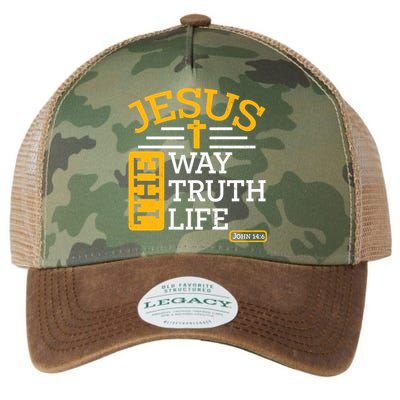 Jesus The Way Truth Life John 14:6 Legacy Tie Dye Trucker Hat