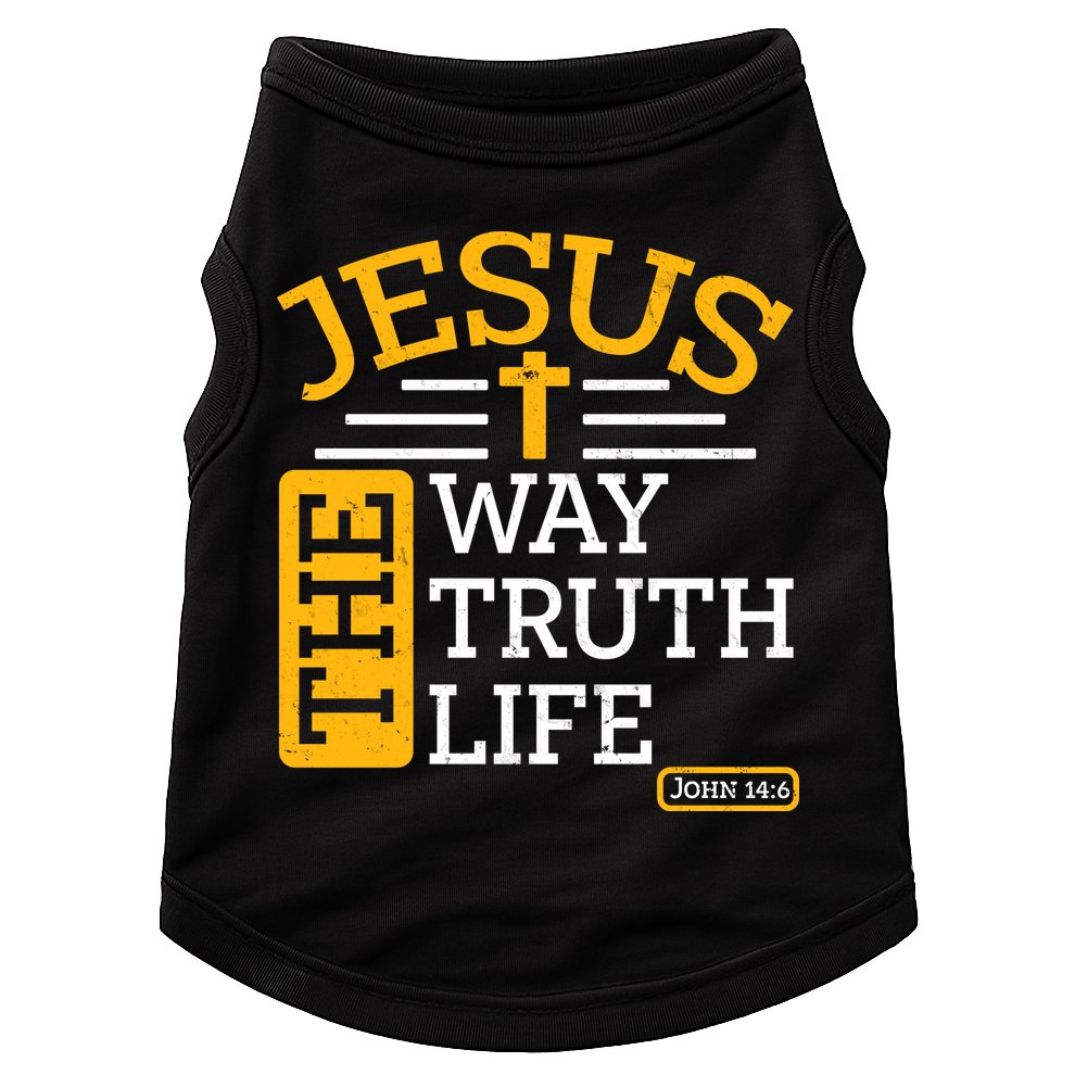Jesus The Way Truth Life John 14:6 Doggie Tank