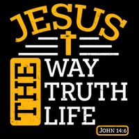Jesus The Way Truth Life John 14:6 Flat Bill Trucker Hat