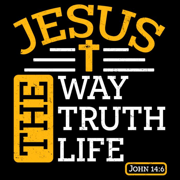 Jesus The Way Truth Life John 14:6 Flat Bill Trucker Hat