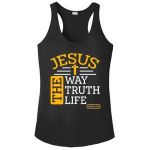 Jesus The Way Truth Life John 14:6 Ladies PosiCharge Competitor Racerback Tank