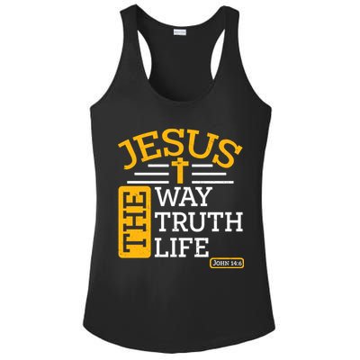 Jesus The Way Truth Life John 14:6 Ladies PosiCharge Competitor Racerback Tank