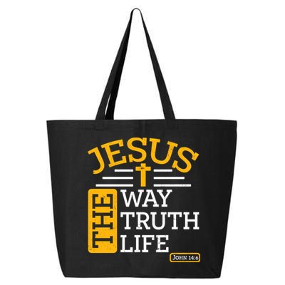 Jesus The Way Truth Life John 14:6 25L Jumbo Tote