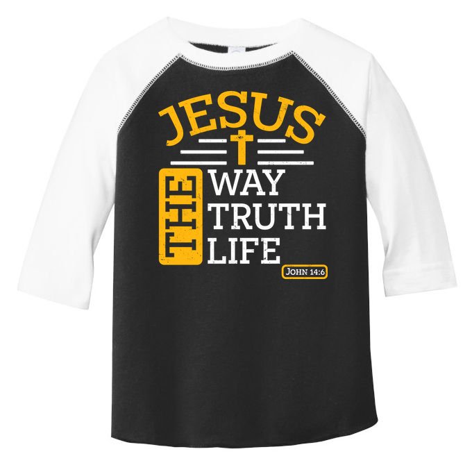 Jesus The Way Truth Life John 14:6 Toddler Fine Jersey T-Shirt