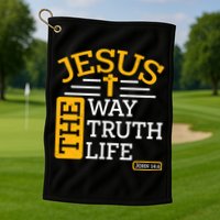 Jesus The Way Truth Life John 14:6 Golf Towel